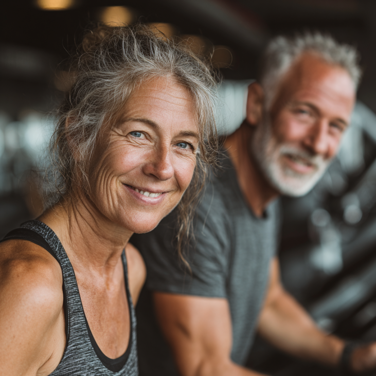 Група людей похилого віку займається йогою